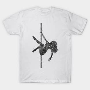 Pole dance girl black and white T-Shirt